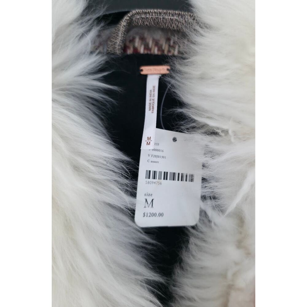 Free People Caravan Patchwork Shearling Trim Coat Sz M NWT - Picture 11 of 11